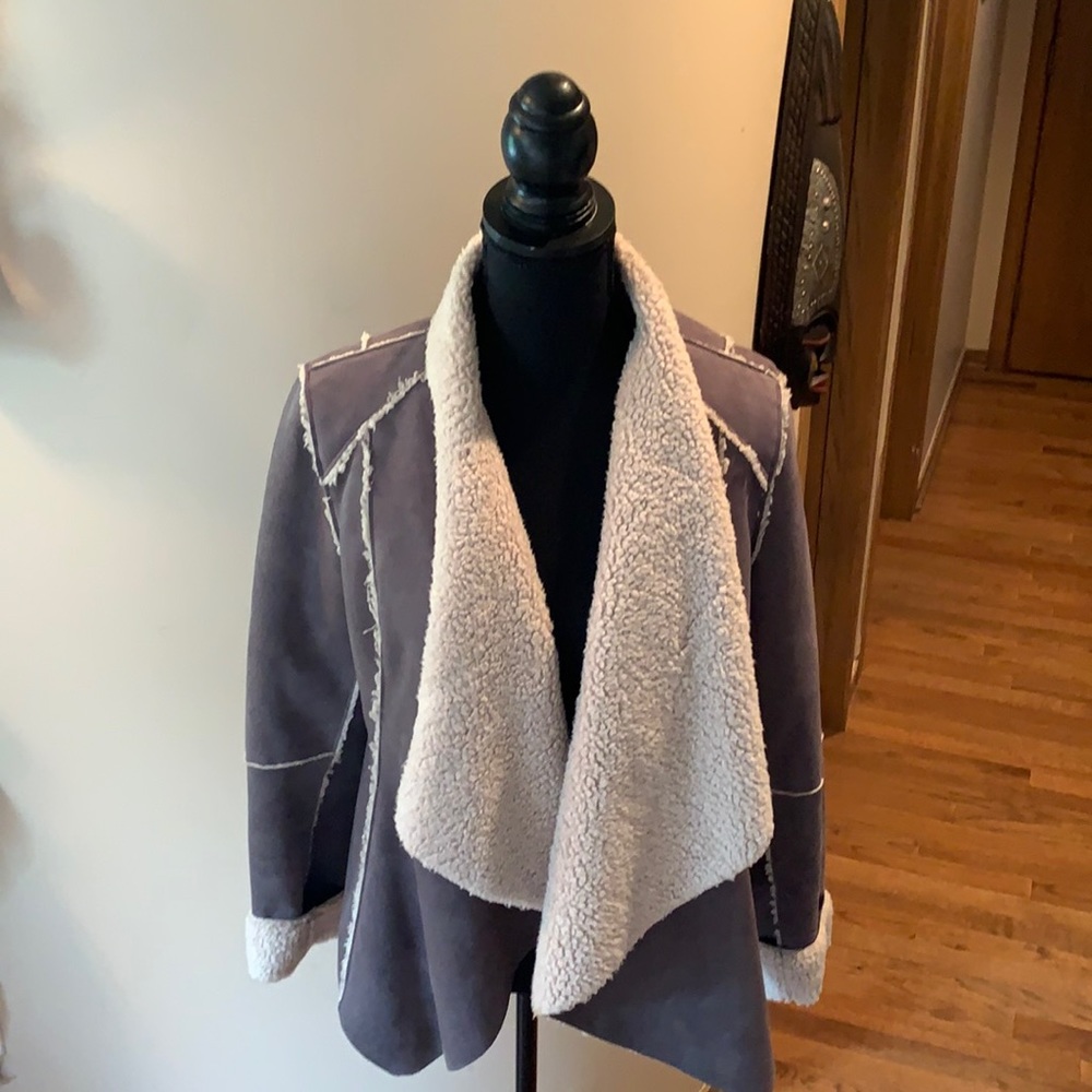 100% Polyester INC Gray Jacket MED Never Worn